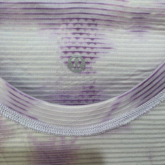 Lululemon Tie Dye Long Sleeve Shirt Women’s 6 Purple White - Picture 2 of 12
